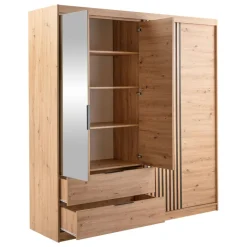 Armadio 203x213h cm 3 ante 2 cassetti rovere Stiky