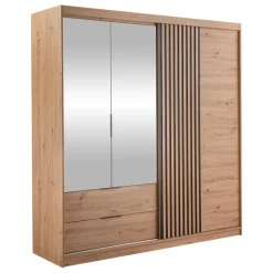 Armadio 203x213h cm 3 ante 2 cassetti rovere Stiky