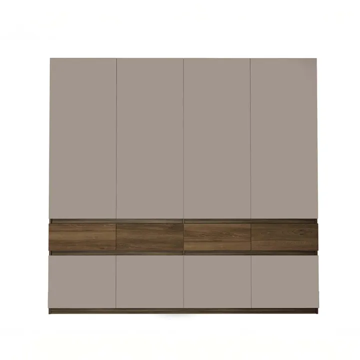 Armadio 220x211h cm 8 ante 4 cassetti tortora noce Raymonda
