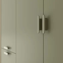 Armadio 190x215h cm 4 ante 6 cassetti verde salvia Yu
