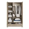 Armadio 124x180h cm 3 ante 1 cassetto rovere sonoma Londra