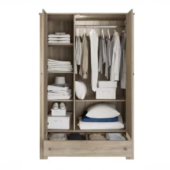 Armadio 124x180h cm 3 ante 1 cassetto rovere sonoma Londra