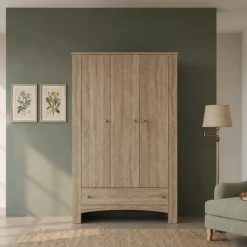 Armadio 124x180h cm 3 ante 1 cassetto rovere sonoma Londra