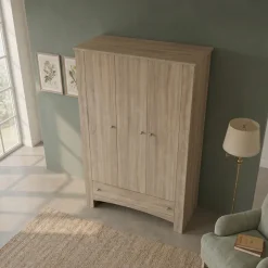 Armadio 124x180h cm 3 ante 1 cassetto rovere sonoma Londra