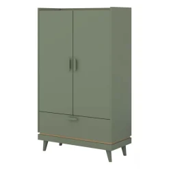 Armadio 90x150h cm 2 ante 1 cassetto verde salvia Yu