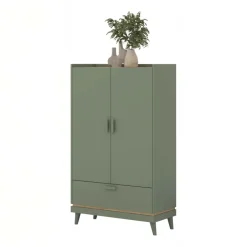 Armadio 90x150h cm 2 ante 1 cassetto verde salvia Yu