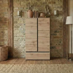 Armadio 89x150h cm 2 ante con cassetto rovere Lolla