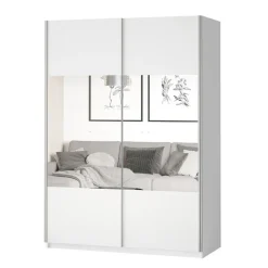 Armadio 150x210h cm 2 ante con specchio bianco opaco Pascal Gihome®