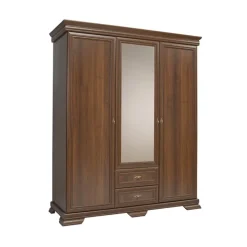 Armadio 158x193h cm 3 ante con specchio 2 cassetti arte povera quercia Kelly