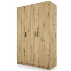 Armadio 120x191h cm 3 ante design rovere rustico Rodari
