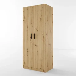 Armadio 80x191h cm 2 ante design rovere rustico Leopardi