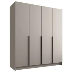 Armadio 200x215h cm 4 ante moderno beige nero Glammy 4