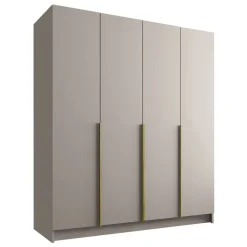Armadio 200x215h cm 4 ante moderno beige oro Glammy 4