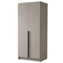 Armadio 100x215h cm 2 ante moderno beige nero Glammy 2