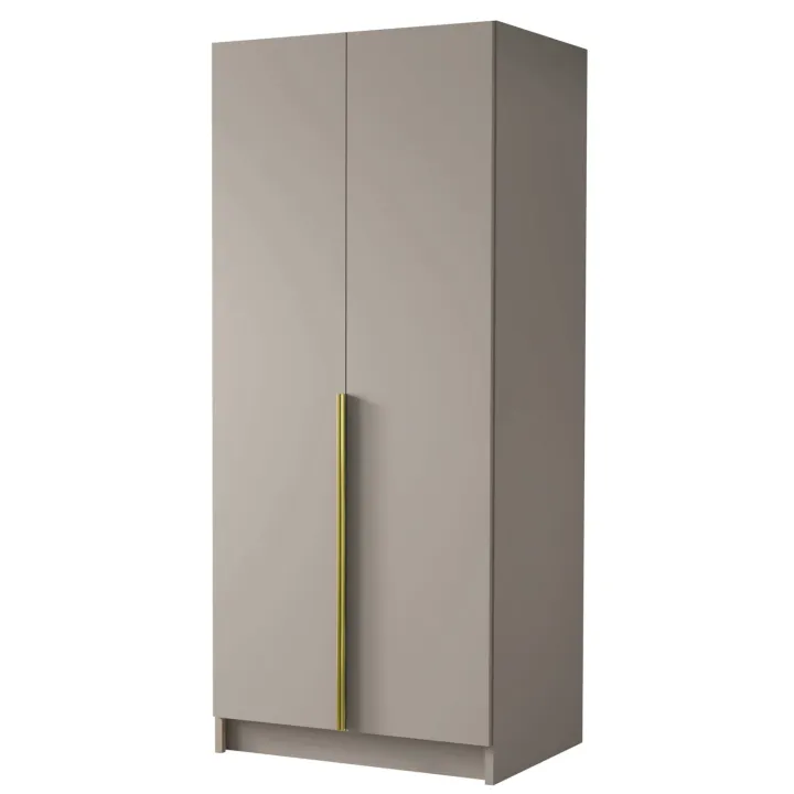 Armadio 100x215h cm 2 ante moderno beige oro Glammy 2