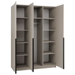 Armadio 150x215h cm 3 ante moderno beige nero Glammy 3