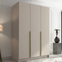 Armadio 150x215h cm 3 ante moderno beige oro Glammy 3