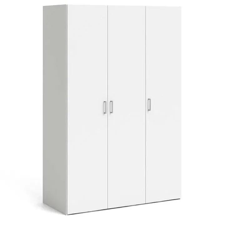 Armadio 116x176h cm 3 ante moderno bianco opaco Light Gihome®