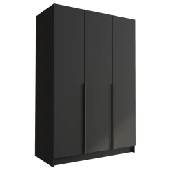 Armadio 150x215h cm 3 ante moderno nero Glammy 3