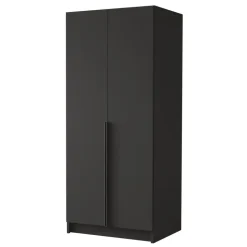 Armadio 100x215h cm 2 ante moderno nero Glammy 2