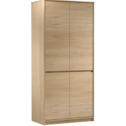 Armadio 91x198h cm 4 ante moderno rovere Funny