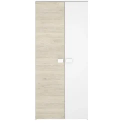 Armadio 90x205h cm 2 ante moderno rovere bianco Cairo