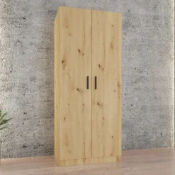 Armadio 80x191h cm 2 ante moderno rovere rustico Ilario