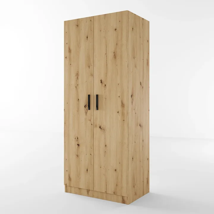 Armadio 80x191h cm 2 ante moderno rovere rustico Ilario