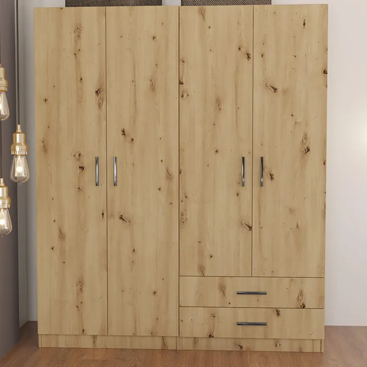 Armadio 80x191h cm 2 ante moderno rovere rustico Ilario