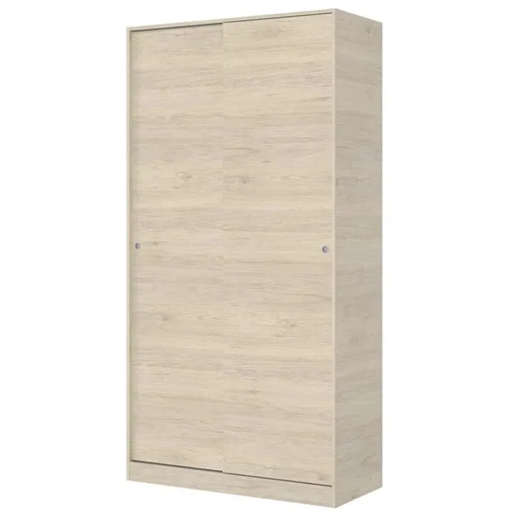 Armadio 100x204h cm 2 ante moderno scorrevoli rovere Royal
