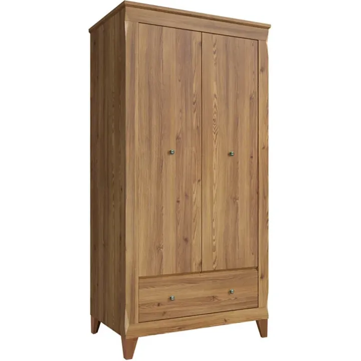Armadio 102x202h cm 2 ante rovere scuro Lucca