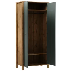 Armadio 90x200h cm 2 ante rovere verde Leave