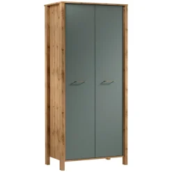 Armadio 90x200h cm 2 ante rovere verde Leave
