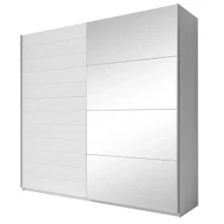 Armadio 270x210h cm 2 ante scorrevoli con specchio bianco frassinato Cortina Gihome®