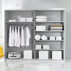 Armadio 180x210h cm 2 ante scorrevoli bianco opaco Pascal Gihome®