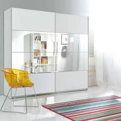 Armadio 180x210h cm 2 ante scorrevoli bianco opaco Pascal Gihome®