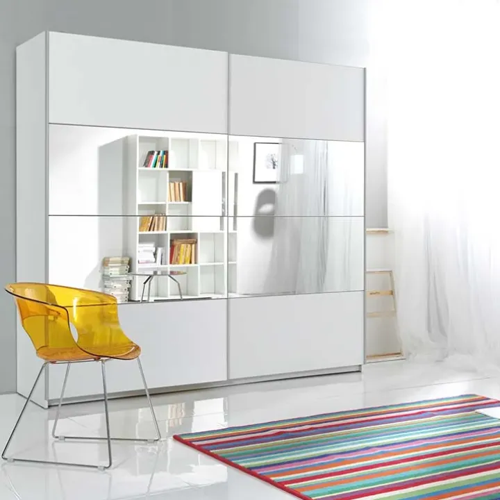 Armadio 180x210h cm 2 ante scorrevoli bianco opaco Pascal Gihome®