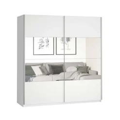 Armadio 180x210h cm 2 ante scorrevoli bianco opaco Pascal Gihome®