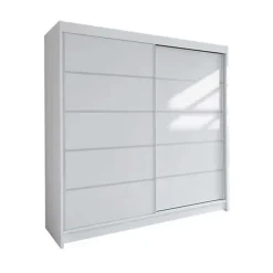 Armadio 180x215h cm 2 ante scorrevoli bianco opaco Karl