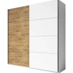 Armadio 270x210h cm 2 ante scorrevoli bianco opaco rovere Nexus Gihome®