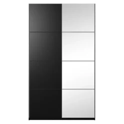 Armadio 150x210h cm 2 ante scorrevoli con specchio nero opaco Pascal Gihome®