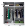 Armadio 150X200h cm 2 ante scorrevoli bianco opaco Taylor