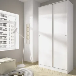 Armadio 100x204h cm 2 ante scorrevoli bianco Royal