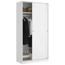 Armadio 100x204h cm 2 ante scorrevoli bianco Royal