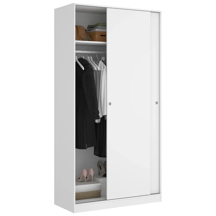 Armadio 100x204h cm 2 ante scorrevoli bianco Royal