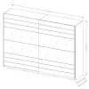 Armadio 270x210h cm 2 ante scorrevoli con specchio rovere scuro Brock Gihome®