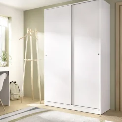 Armadio 120x204h cm 2 ante scorrevoli bianco Royal