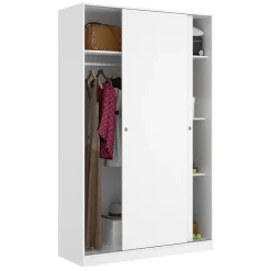 Armadio 120x204h cm 2 ante scorrevoli bianco Royal