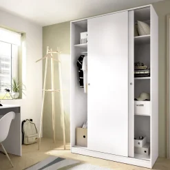 Armadio 120x204h cm 2 ante scorrevoli bianco Royal