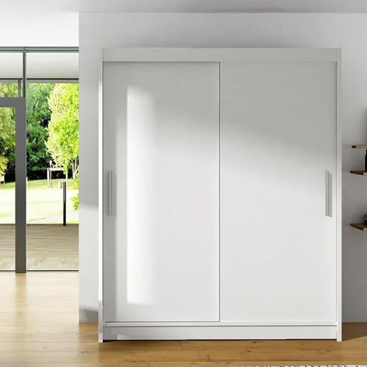 Armadio 150x200h cm 2 ante scorrevoli design bianco Vilma
